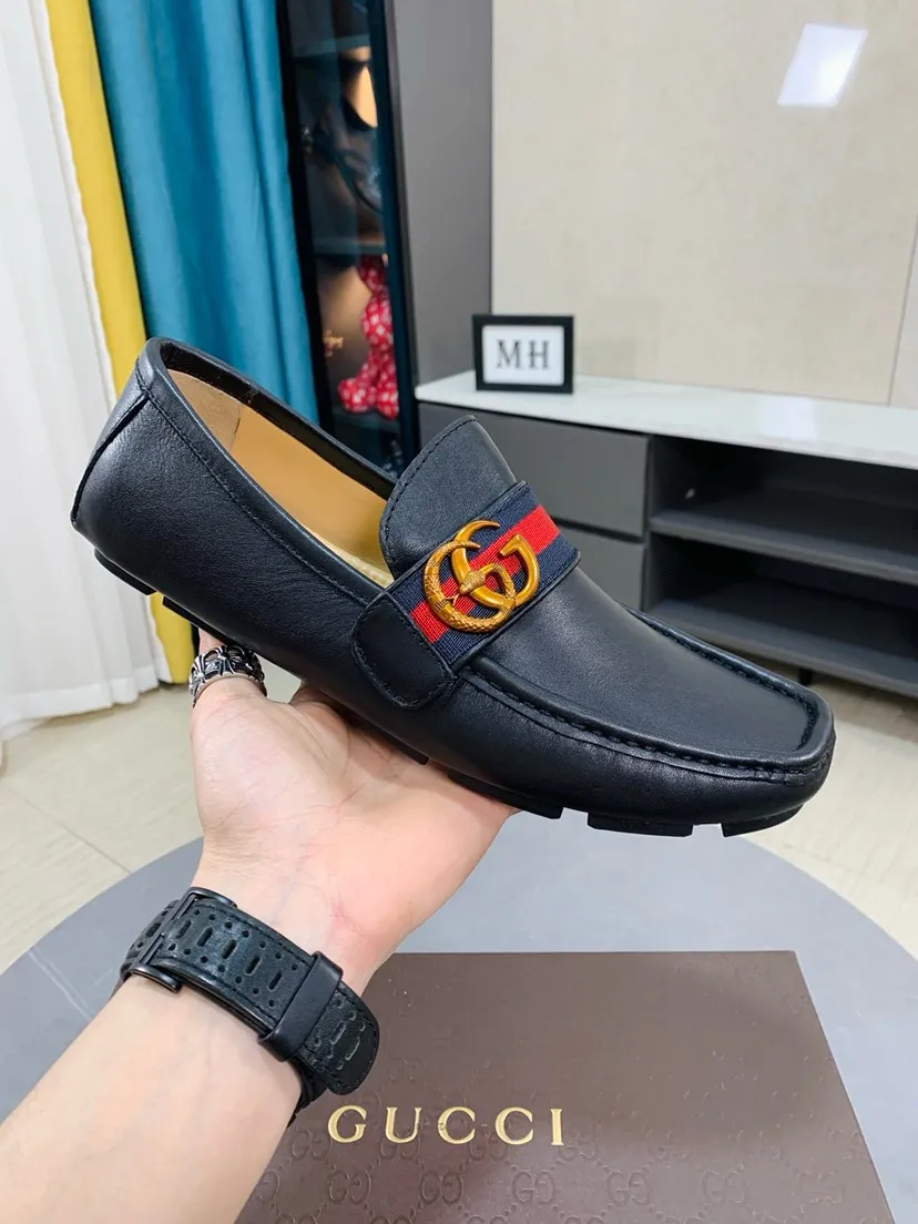 Men's men's shoes 💰458🌹🌹 Comes with packaging [GUCCI Gucci] original men's casual beanie shoes, original Italian imported special material cowhide embossing➕real first-layer sheepskin lining; equipped with precision stitching to highlight low-key luxury. The comfortable sole design maximizes the comfort and anti-slip properties of the shoe. The shoe shape is dignified and the low-key charm is not concealed! Natural and free new urbanism, code number: 38-44